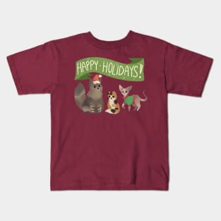 Holiday Cats Kids T-Shirt